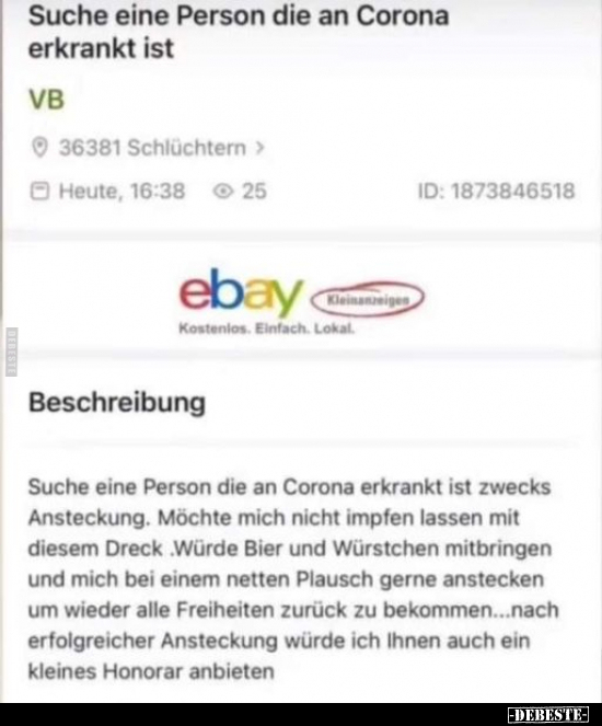 Suche eine Person die an Corona erkrankt ist.. - Lustige Bilder | DEBESTE.de