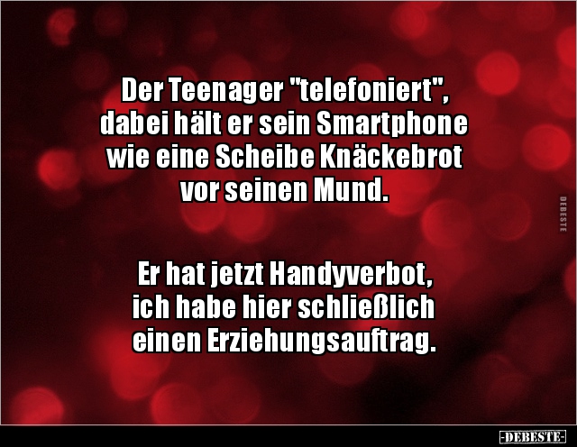 Der Teenager "telefoniert", dabei hält er sein Smartphone.. - Lustige Bilder | DEBESTE.de
