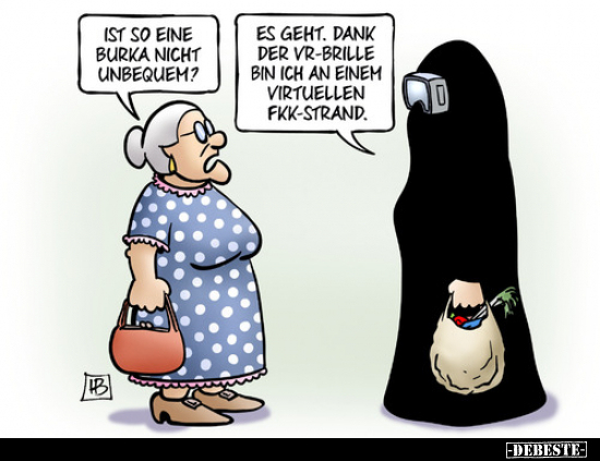 Ist so eine Burka nicht unbequem?.. - Lustige Bilder | DEBESTE.de