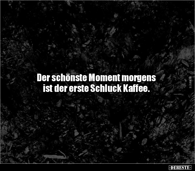 Der schönste Moment morgens ist der erste Schluck.. - Lustige Bilder | DEBESTE.de