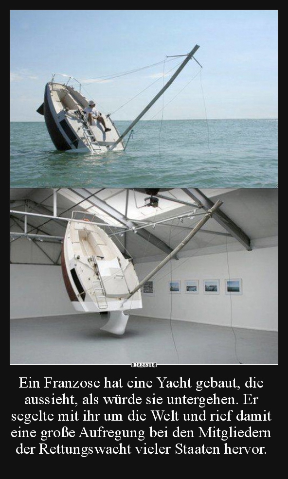 Ein Franzose hat eine Yacht gebaut, die aussieht, als.. - Lustige Bilder | DEBESTE.de