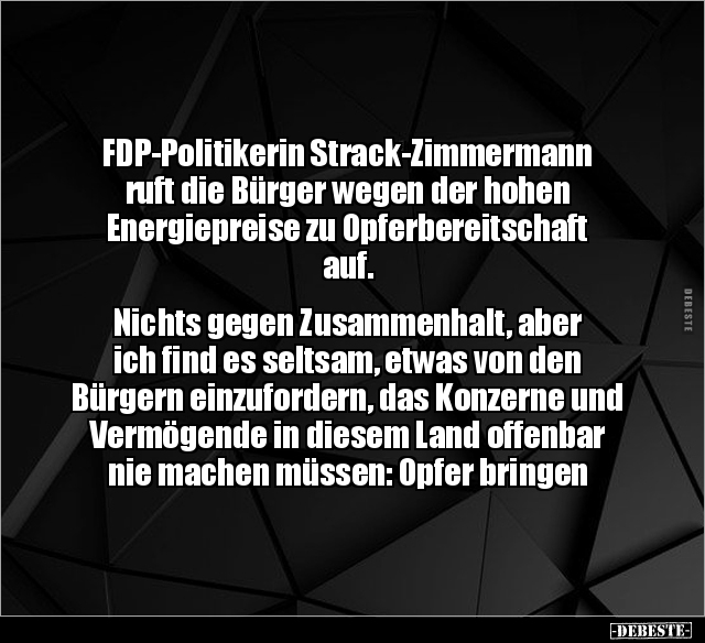 FDP-Politikerin Strack-Zimmermann ruft die Bürger wegen.. - Lustige Bilder | DEBESTE.de