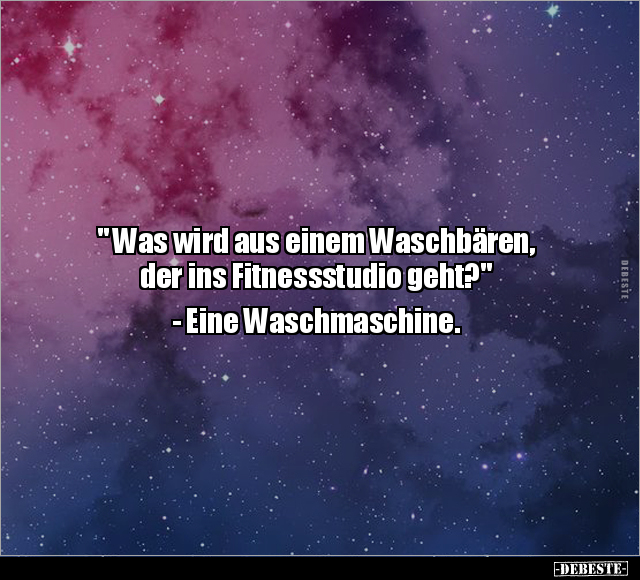 " Was wird aus einem Waschbären, der ins Fitnessstudio geht.." - Lustige Bilder | DEBESTE.de
