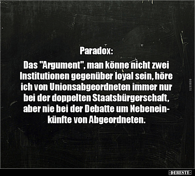 Paradox: Das "Argument", man könne nicht zwei.. - Lustige Bilder | DEBESTE.de