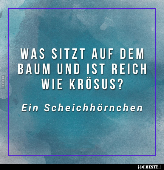 Was sitzt auf dem Baum und ist reich wie Krösus.. - Lustige Bilder | DEBESTE.de