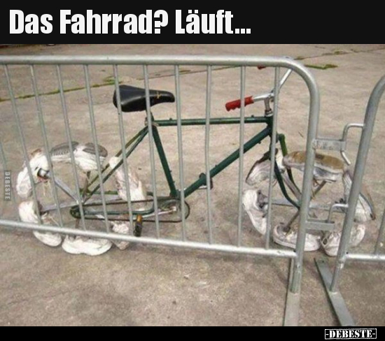 Das Fahrrad? Läuft... - Lustige Bilder | DEBESTE.de