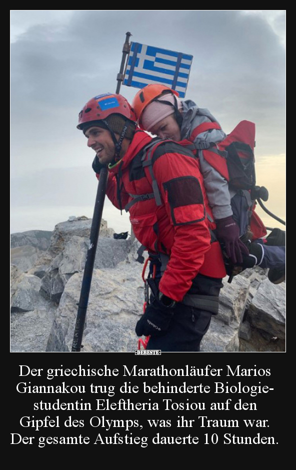 Der griechische Marathonläufer Marios Giannakou trug die.. - Lustige Bilder | DEBESTE.de