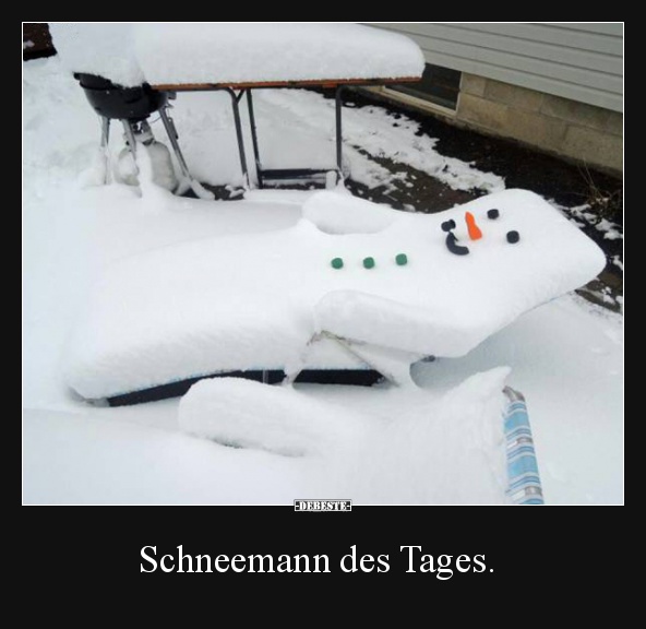 Schneemann des Tages. - Lustige Bilder | DEBESTE.de