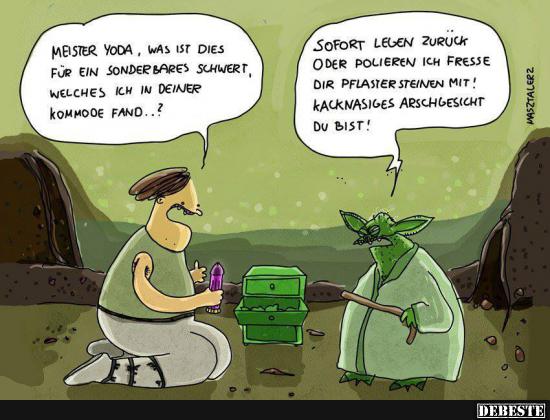 Meister Yoda, was ist dies für ein sonderbares Schwert... - Lustige Bilder | DEBESTE.de