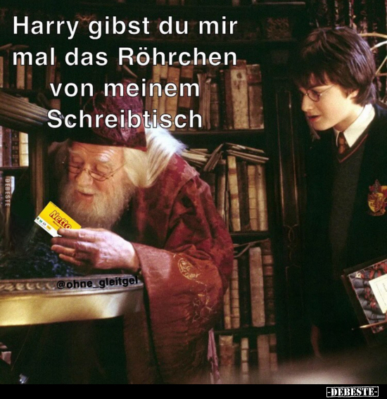 Harry gibst du mir mal das Röhrchen von meinem.. - Lustige Bilder | DEBESTE.de