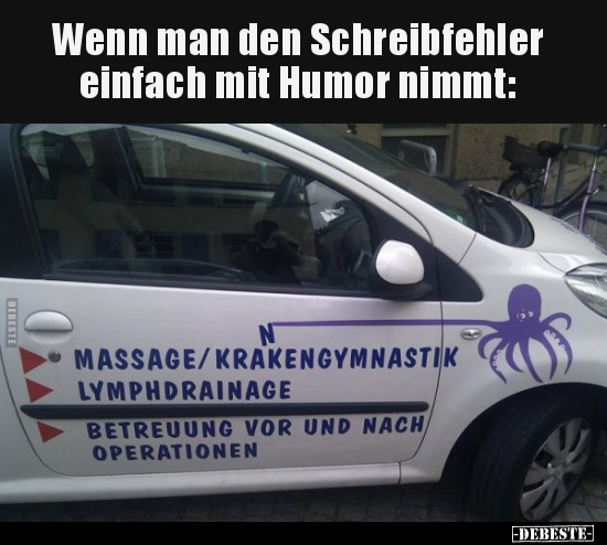 Wenn man den Schreibfehler einfach mit Humor nimmt.. - Lustige Bilder | DEBESTE.de