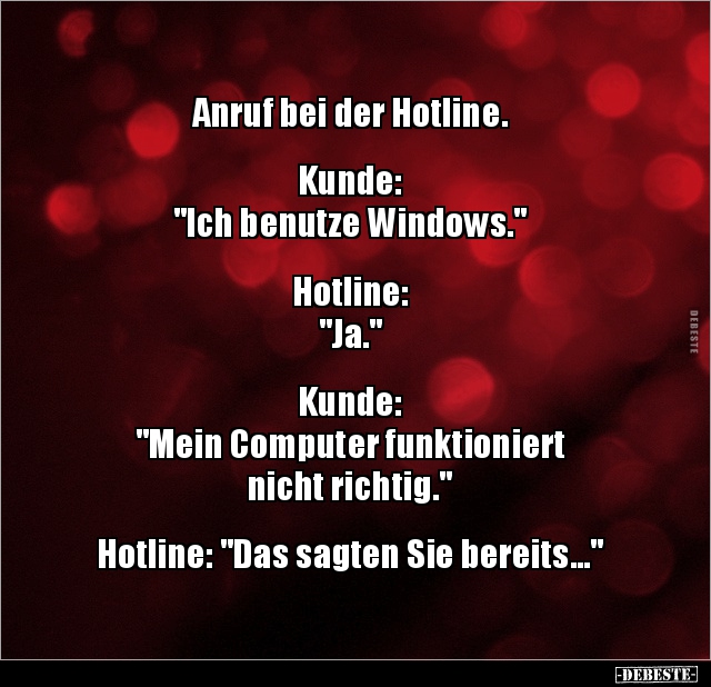 Anruf bei der Hotline... - Lustige Bilder | DEBESTE.de