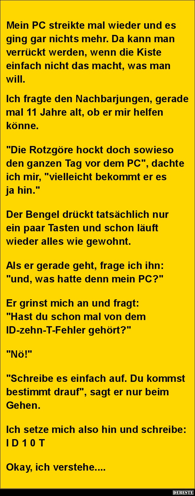 Mein PC streikte mal wieder und es ging gar nichts mehr.. - Lustige Bilder | DEBESTE.de