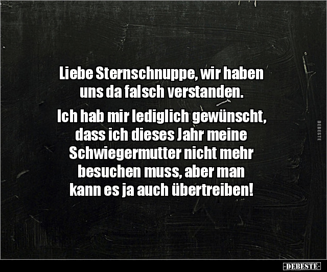 Liebe Sternschnuppe, wir haben uns da falsch.. - Lustige Bilder | DEBESTE.de