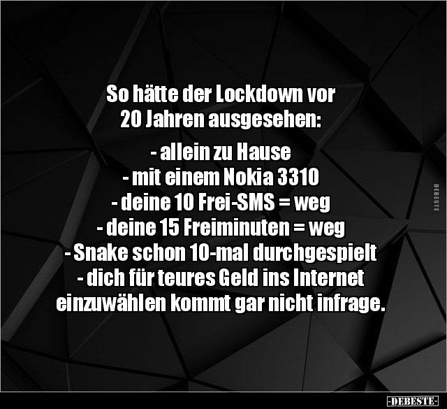 So hätte der Lockdown vor 20 Jahren ausgesehen... - Lustige Bilder | DEBESTE.de