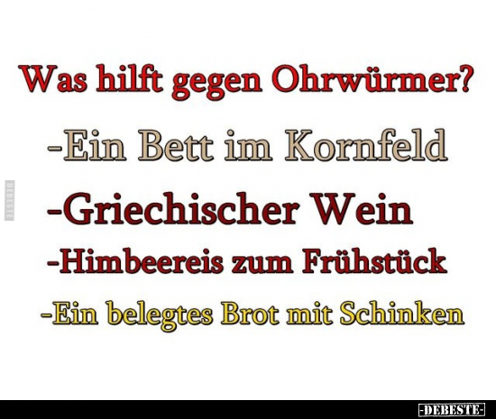 Was hilft gegen Ohrwürmer?.. - Lustige Bilder | DEBESTE.de