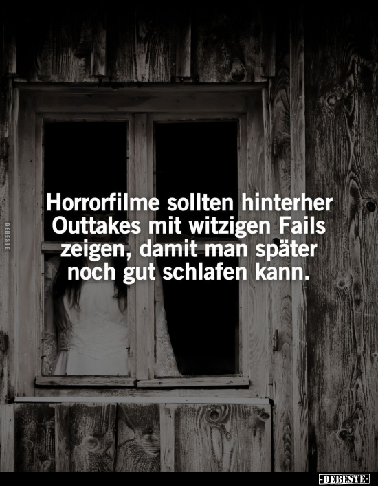 Horrorfilme sollten hinterher Outtakes mit witzigen Fails.. - Lustige Bilder | DEBESTE.de