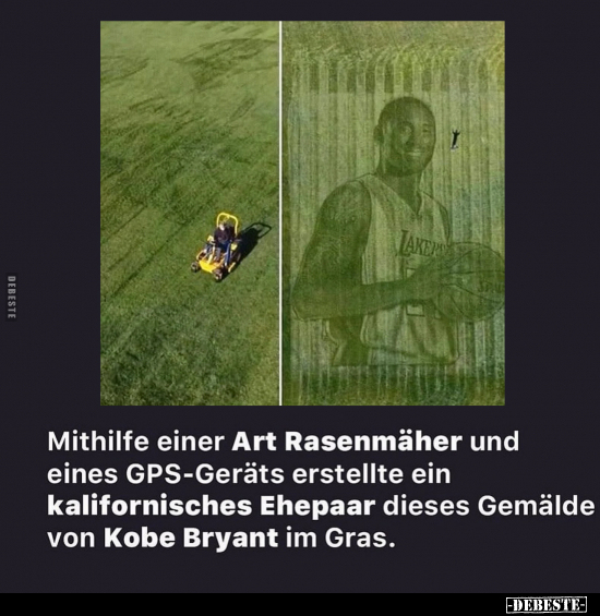 Mithilfe einer Art Rasenmäher und eines GPS-Geräts.. - Lustige Bilder | DEBESTE.de