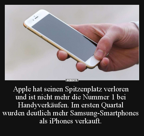 Apple hat seinen Spitzenplatz verloren und ist nicht mehr.. - Lustige Bilder | DEBESTE.de