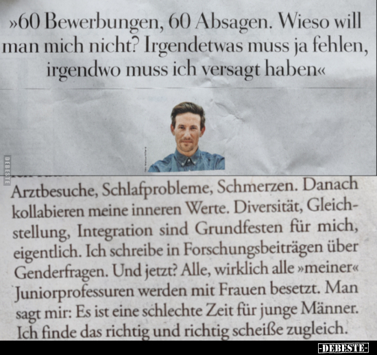 60 Bewerbungen, 60 Absagen. Wieso will man mich nicht?.. - Lustige Bilder | DEBESTE.de