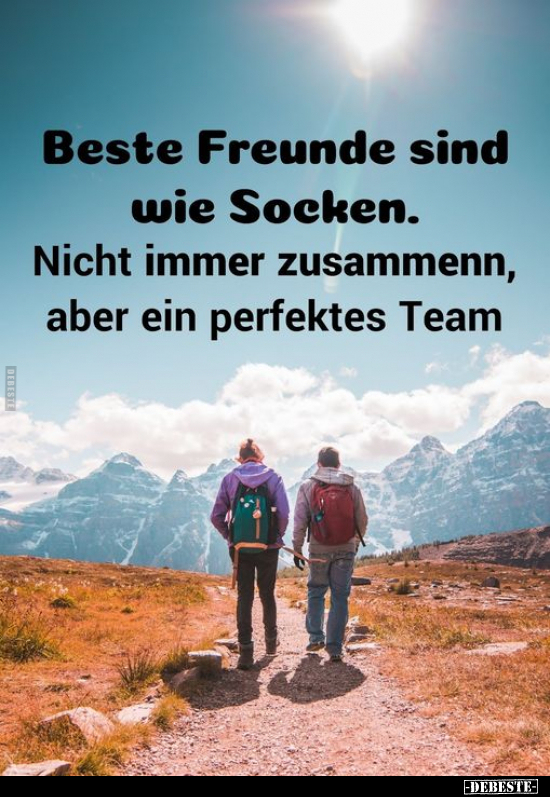 Beste Freunde sind wie Socken. Nicht immer zusammen, aber.. - Lustige Bilder | DEBESTE.de