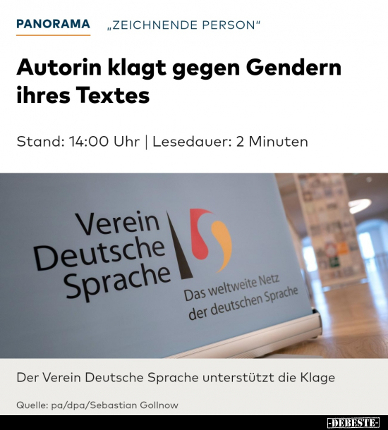 Autorin klagt gegen Gendern ihres Textes.. - Lustige Bilder | DEBESTE.de