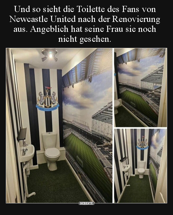 Und so sieht die Toilette des Fans von Newcastle United.. - Lustige Bilder | DEBESTE.de