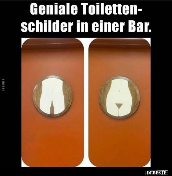 Geniale Toilettenschilder in einer Bar... - Lustige Bilder | DEBESTE.de