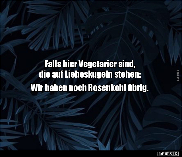 Falls hier Vegetarier sind, die auf Liebeskugeln.. - Lustige Bilder | DEBESTE.de