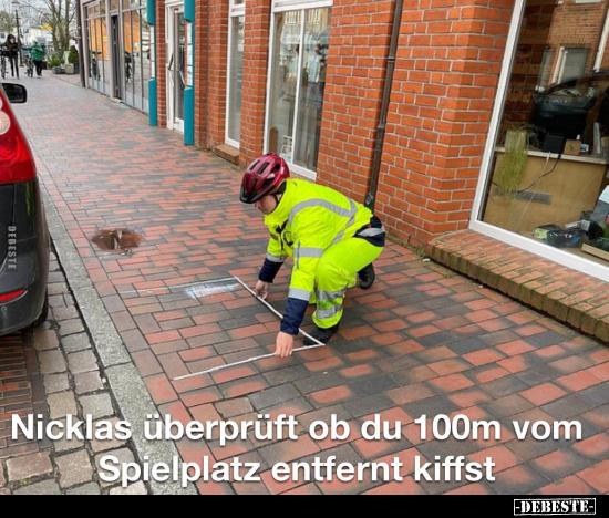 Nicklas überprüft ob du 100m vom Spielplatz.. - Lustige Bilder | DEBESTE.de