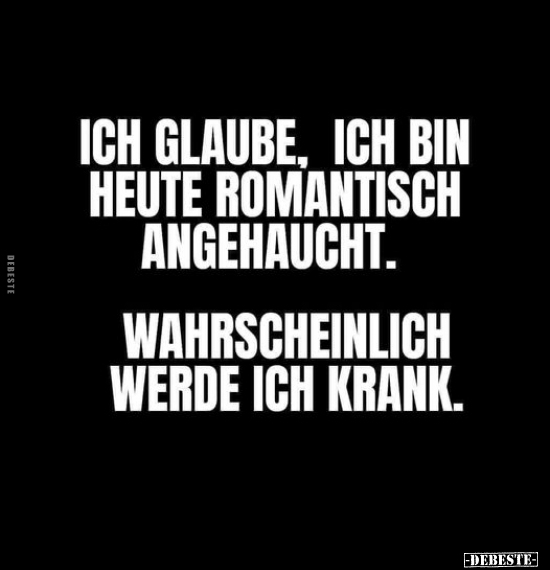 Ich glaube, ich bin heute romantisch angehaucht... - Lustige Bilder | DEBESTE.de