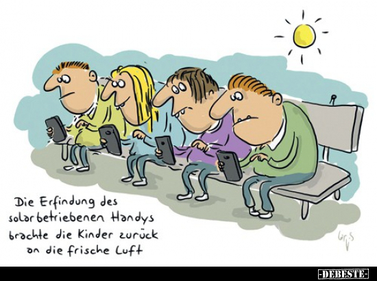 Die Erfindung des solarbetriebenen Handys.. - Lustige Bilder | DEBESTE.de