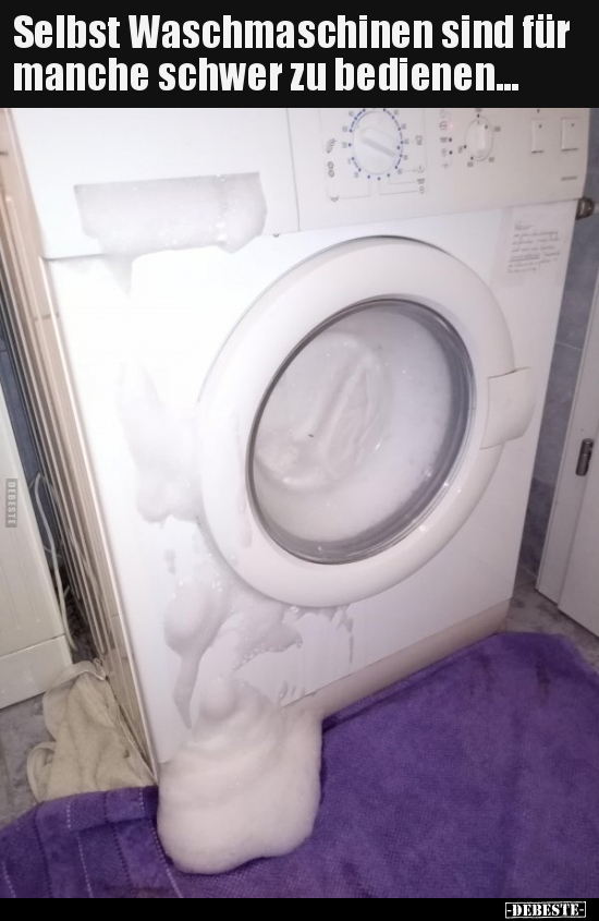 Selbst Waschmaschinen sind für manche schwer zu.. - Lustige Bilder | DEBESTE.de