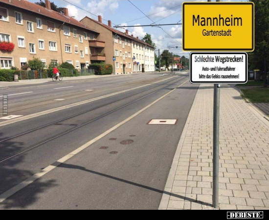Schlechte Wegstrecken! Auto und Fahrradfahrer.. - Lustige Bilder | DEBESTE.de