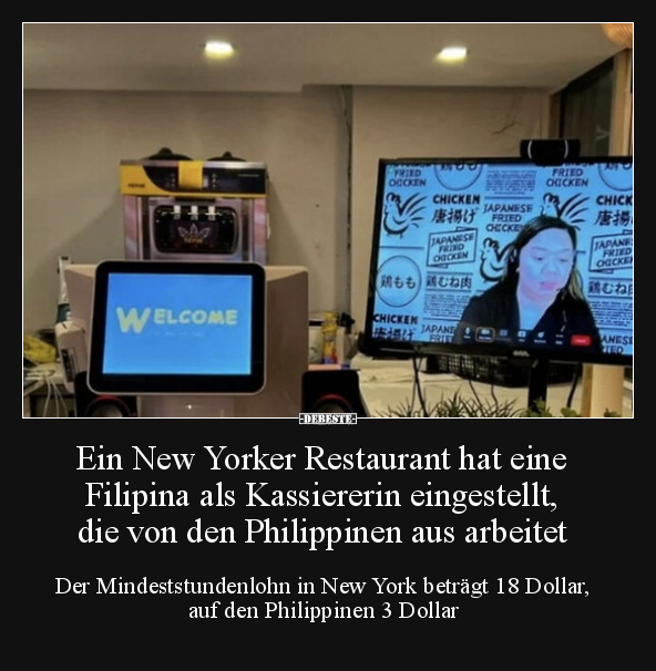 Ein New Yorker Restaurant hat eine Filipina als.. - Lustige Bilder | DEBESTE.de