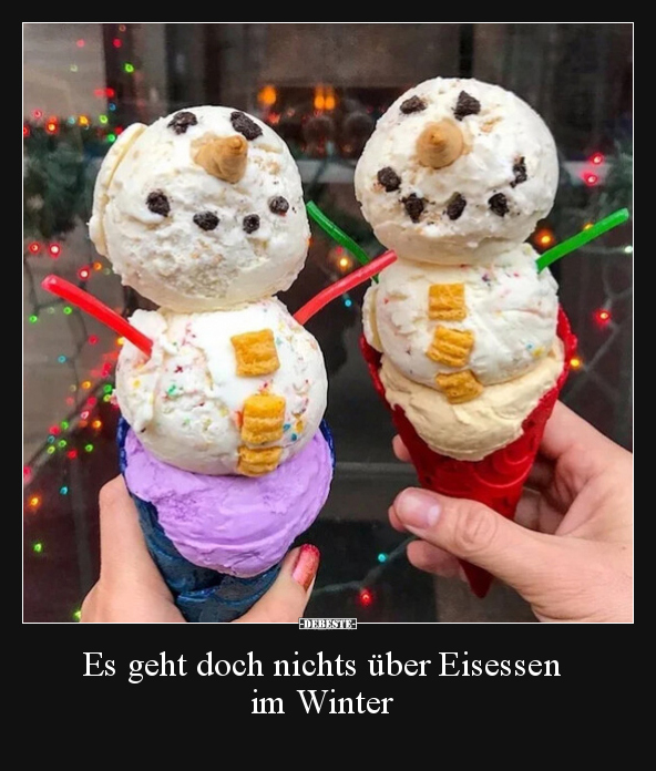 Es geht doch nichts über Eisessen im Winter.. - Lustige Bilder | DEBESTE.de