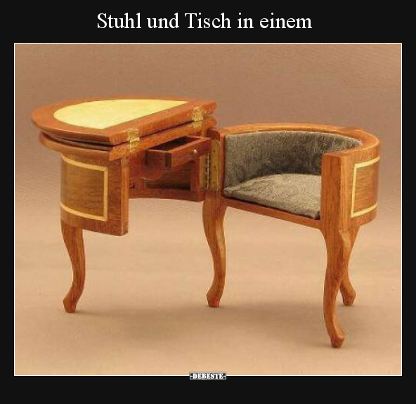 Stuhl und Tisch in einem.. - Lustige Bilder | DEBESTE.de