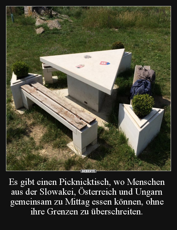 Es gibt einen Picknicktisch, wo Menschen aus der Slowakei.. - Lustige Bilder | DEBESTE.de