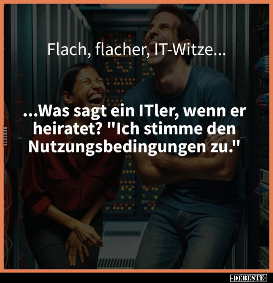 Flach, flacher, IT-Witze... - Lustige Bilder | DEBESTE.de