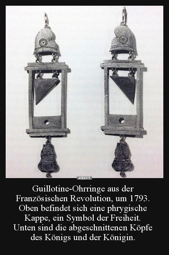 Guillotine-Ohrringe aus der Französischen Revolution, um.. - Lustige Bilder | DEBESTE.de