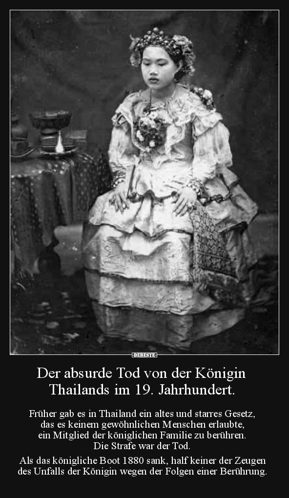 Der absurde Tod von der Königin Thailands im 19... - Lustige Bilder | DEBESTE.de
