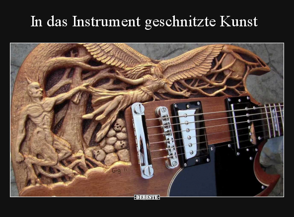 In das Instrument geschnitzte Kunst.. - Lustige Bilder | DEBESTE.de