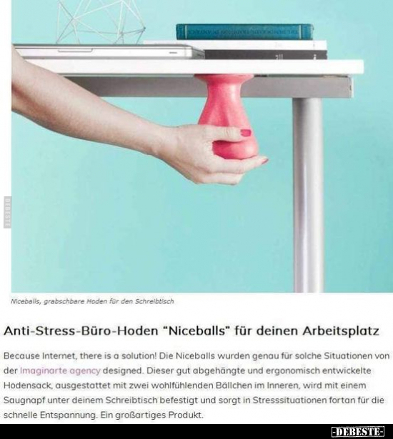 Anti-Stress-Büro-Hoden "Niceballs" für deinen.. - Lustige Bilder | DEBESTE.de