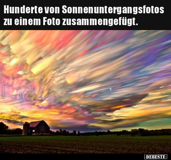 Hunderte von Sonnenuntergangsfotos zu einem Foto.. - Lustige Bilder | DEBESTE.de