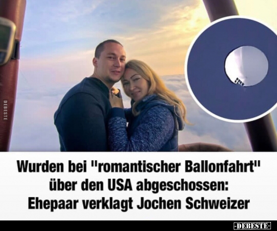 Wurden bei "romantischer Ballonfahrt" über den USA.. - Lustige Bilder | DEBESTE.de