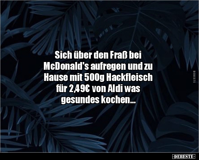 Sich über den Fraß bei McDonald's aufregen und zu.. - Lustige Bilder | DEBESTE.de