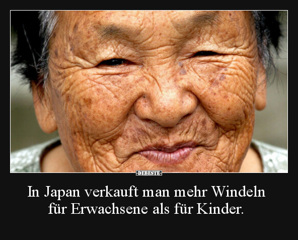 In Japan verkauft man mehr Windeln für Erwachsene als für.. - Lustige Bilder | DEBESTE.de