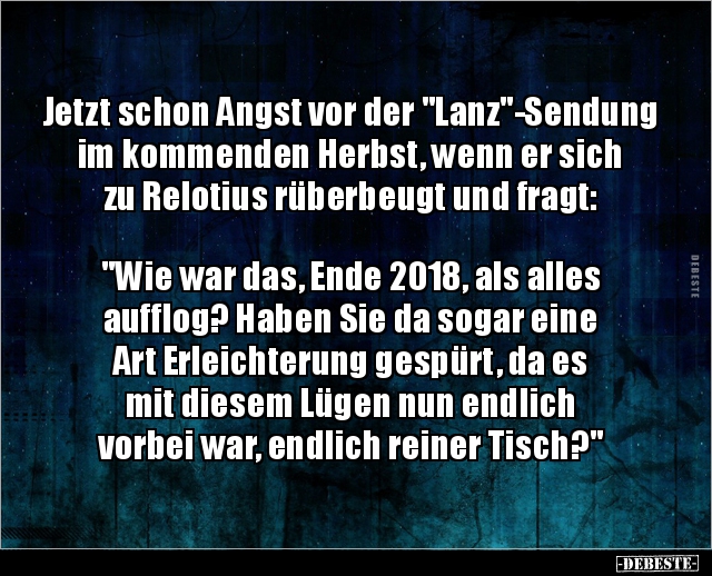 Jetzt schon Angst vor der "Lanz"-Sendung im kommenden.. - Lustige Bilder | DEBESTE.de