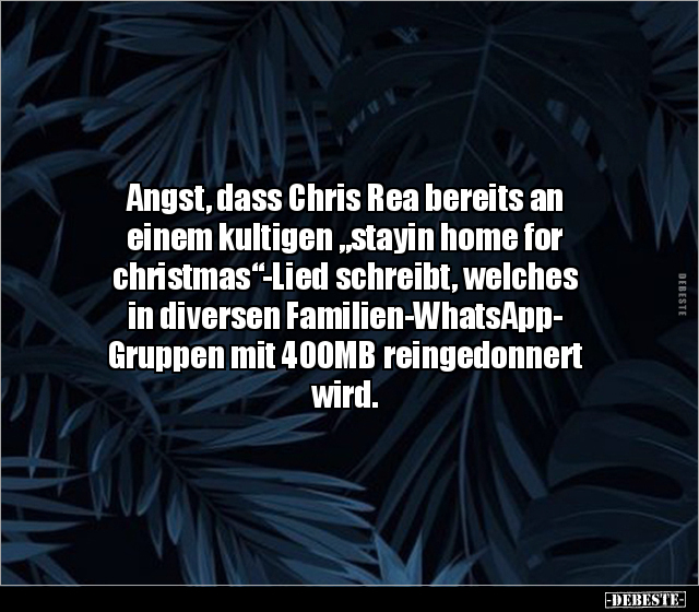 Angst, dass Chris Rea bereits an einem kultigen "stayin.." - Lustige Bilder | DEBESTE.de