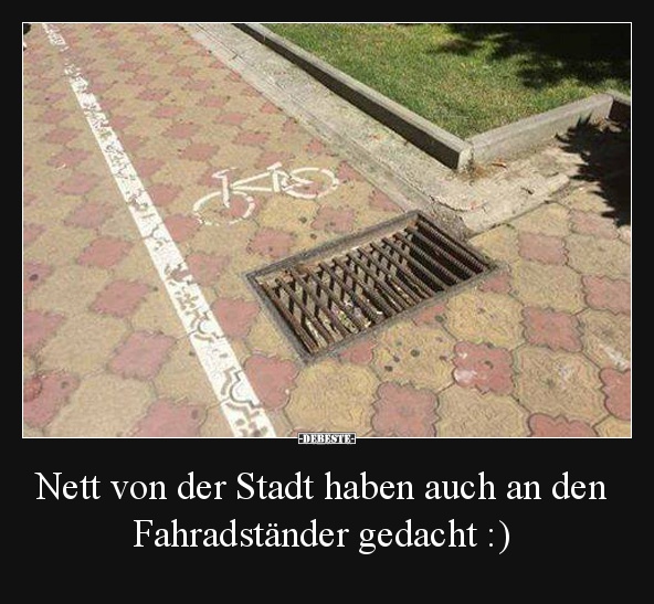 Nett von der Stadt haben auch an den Fahradständer gedacht :) - Lustige Bilder | DEBESTE.de